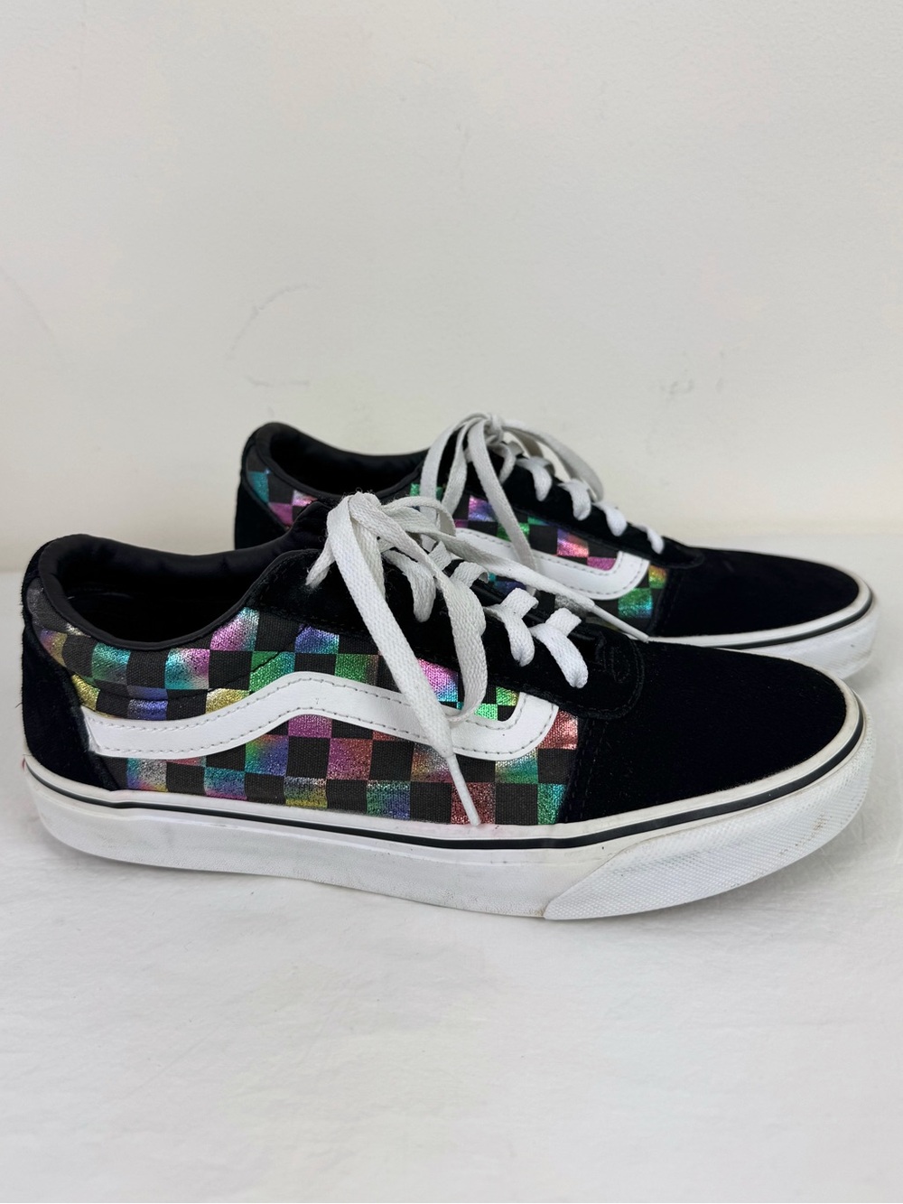 Vans Ward Multi-Color Iridescent Check Sneakers
